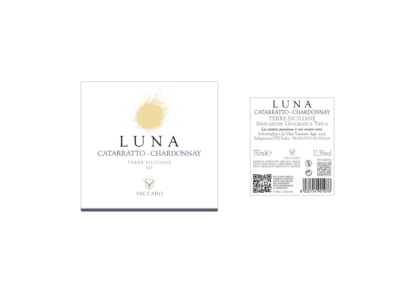Luna Catarratto Chardonnay - Vini Vaccaro - Vino Bianco