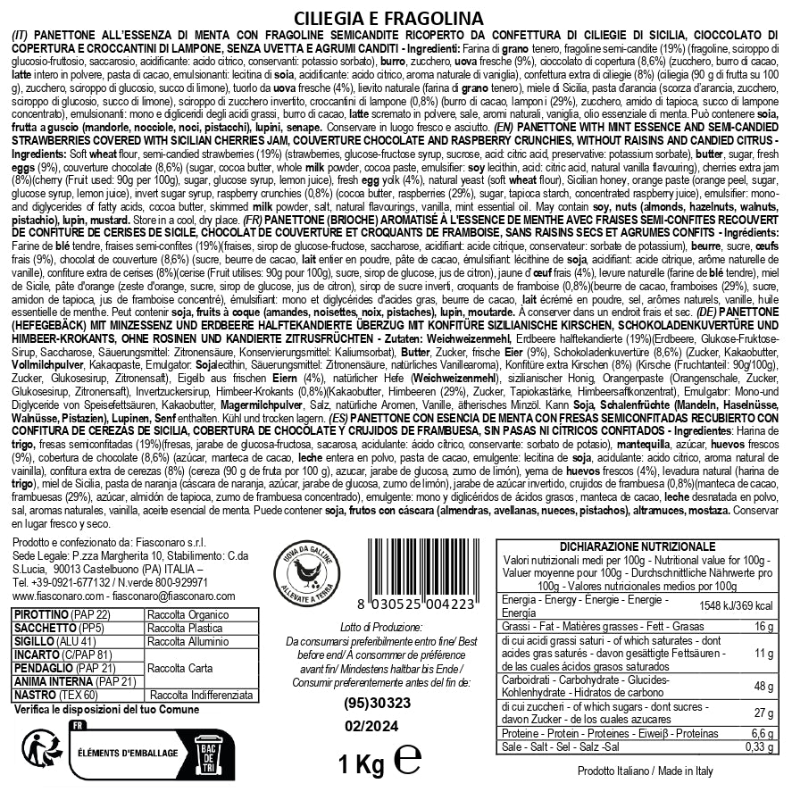 PANETTONE CILIEGIA E FRAGOLINA - Fiasconaro