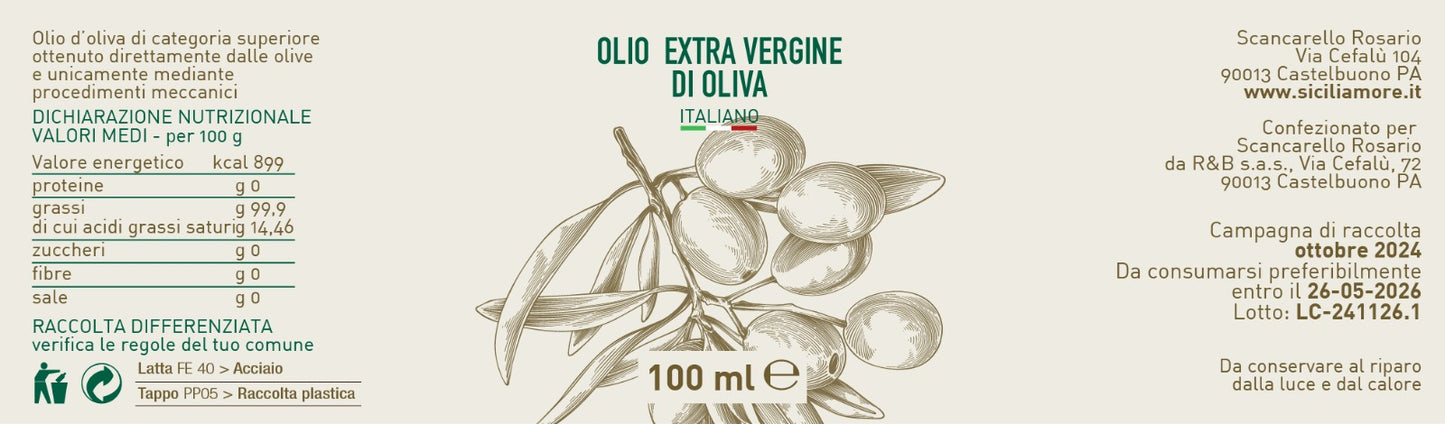 Olio Extravergine di Oliva 100 ml