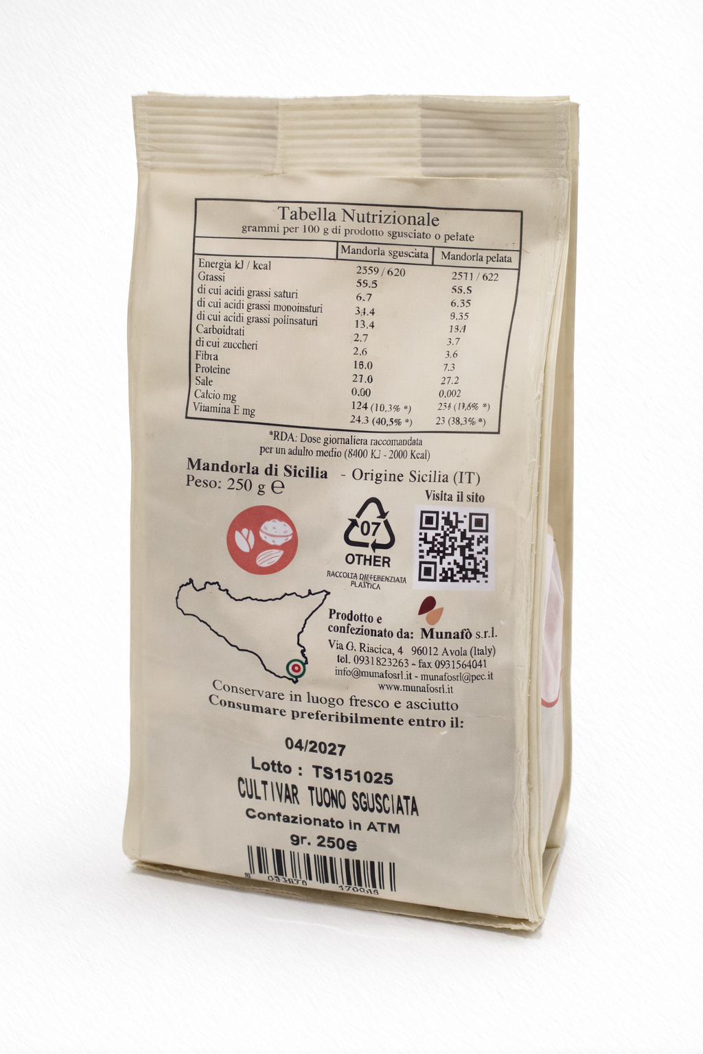 Mandorla sgusciata di Sicilia - Munafò