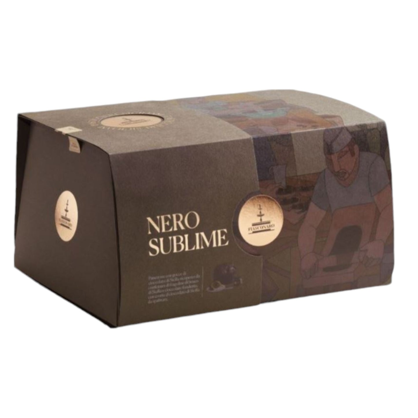 Panettone NERO SUBLIME con crema al Cioccolato di Sicilia - Fiasconaro