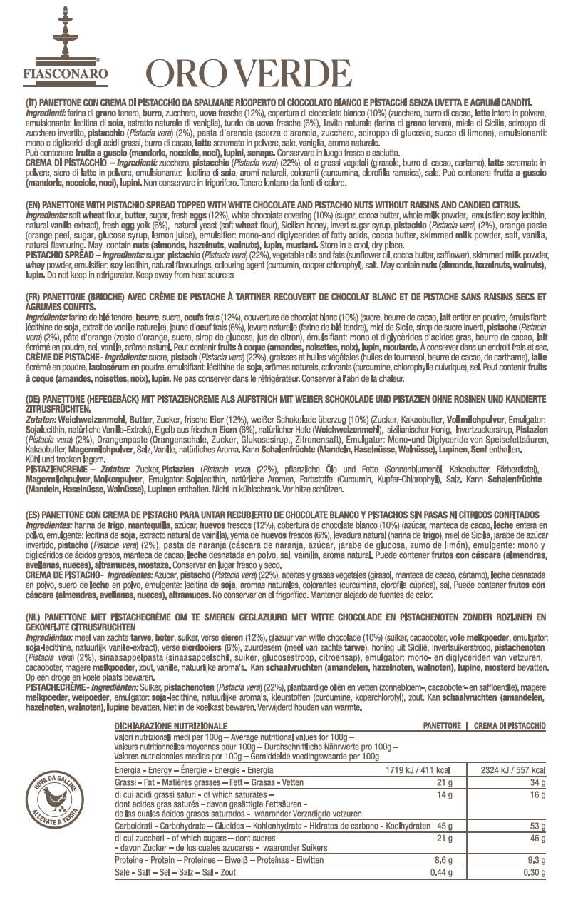 Panettone ORO VERDE - Fiasconaro