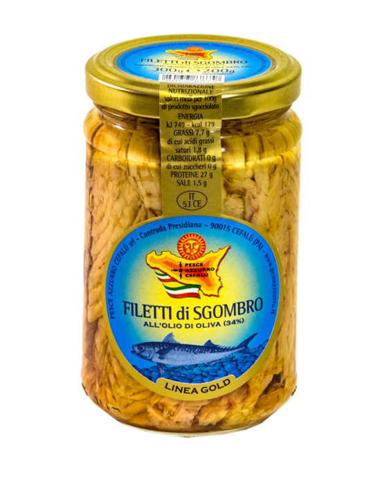Filetti di sgombro inolio d'oliva 250gr - Pesce Azzurro Cefalù