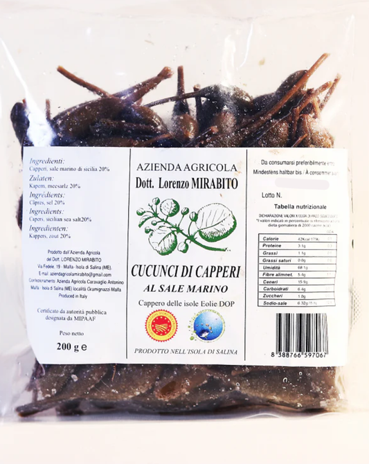 Cucunci di Capperi di Salina (Isole Eolie DOP) - 200g
