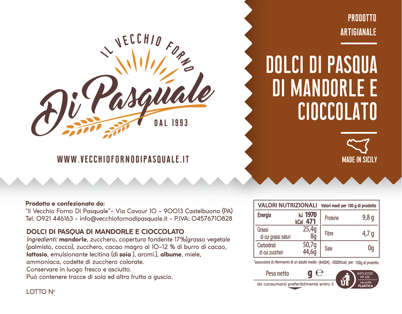 DOLCI DI PASQUA DI MANDORLE E CIOCCOLATO - IL VECCHIO FORNO DI PASQUALE - CASTELBUONO