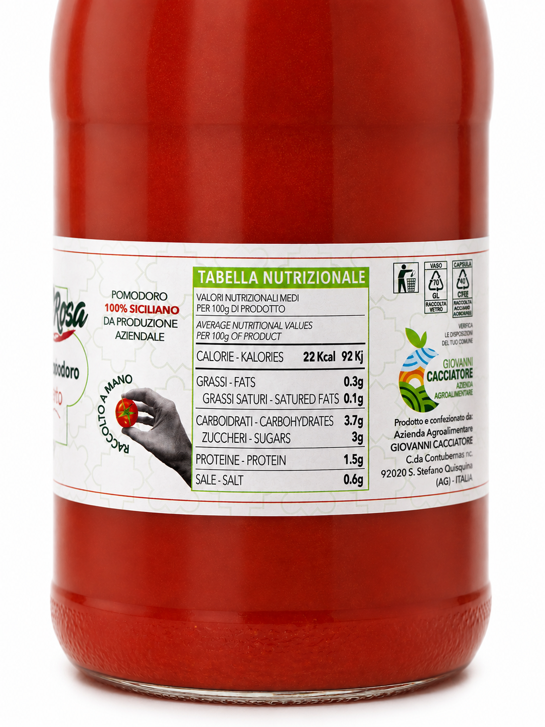 Passata di Pomodoro Vellutata 500 ml - Nonna Rosa