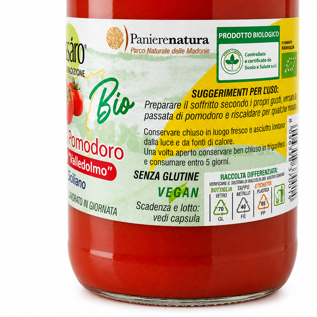 Passata di pomodoro siccagno bio 690g - Kassaro