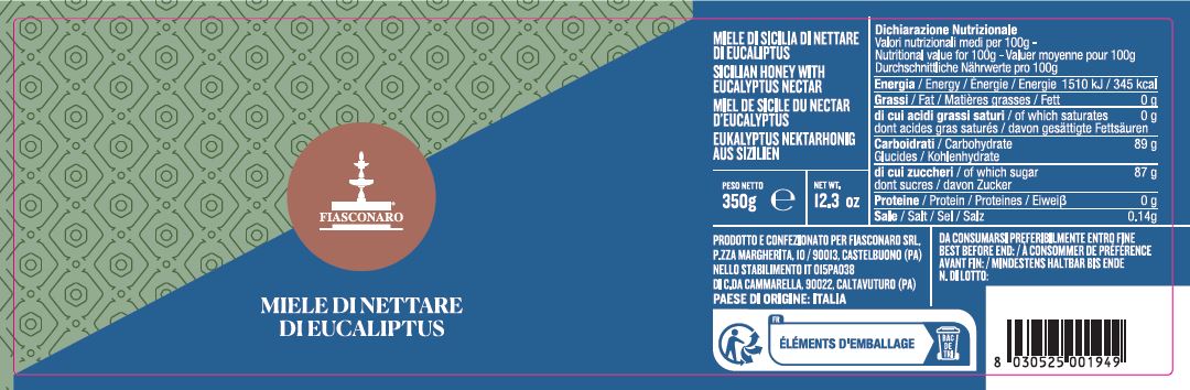 Miele di nettare di Eucaliptus 350 g - Fiasconaro