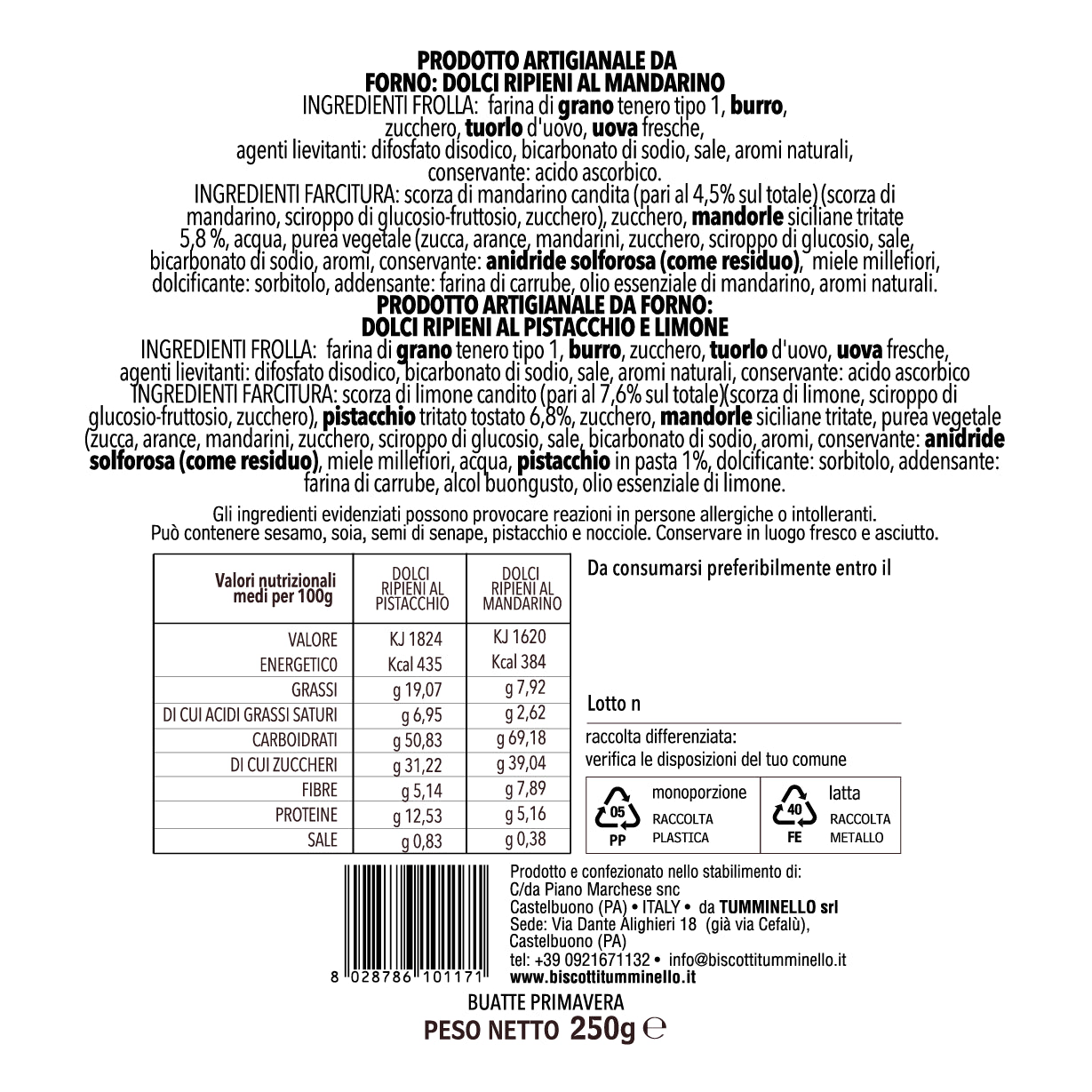 LATTE SPECIALE PRIMAVERA - TUMMINELLO - EDIZIONE LIMITATA