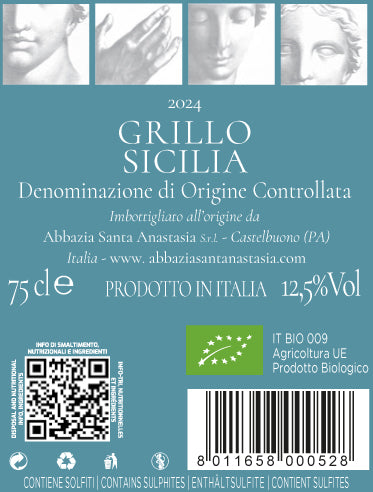 LA VISTA - Grillo 2024 - Bianco DOC Sicilia - Abbazia Santa Anastasia