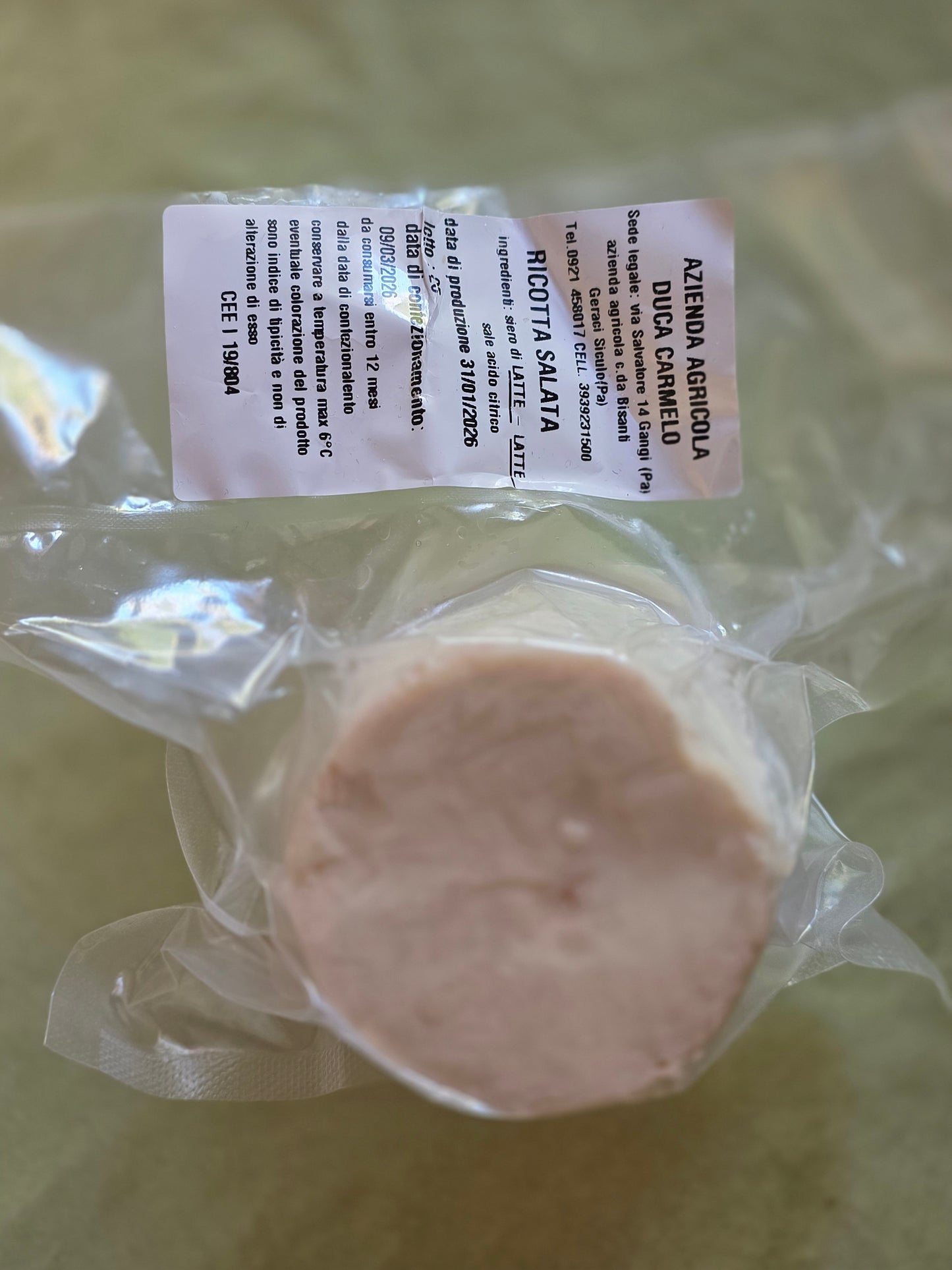 Ricotta salata siciliana  - circa 400g