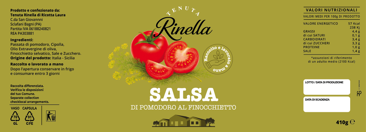 Salsa di Pomodoro al Finocchietto Selvatico