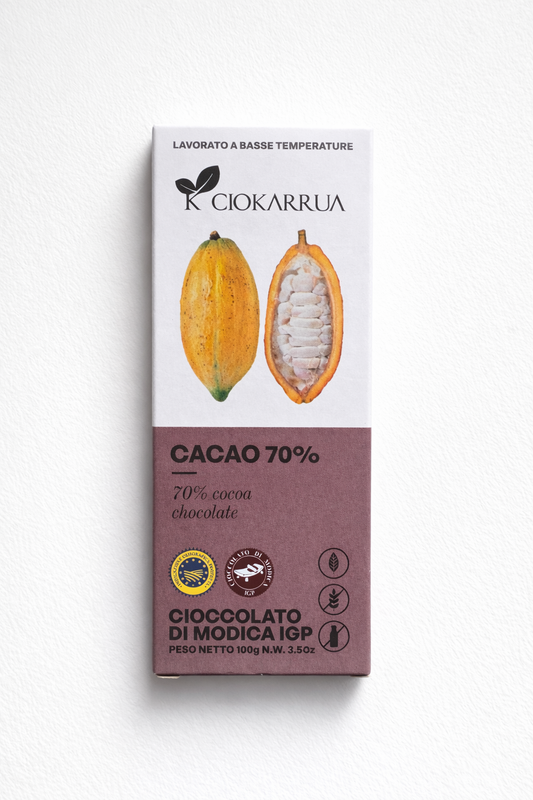 Cioccolato di Modica IGP Ciokarrua - Cacao 70% - 100g