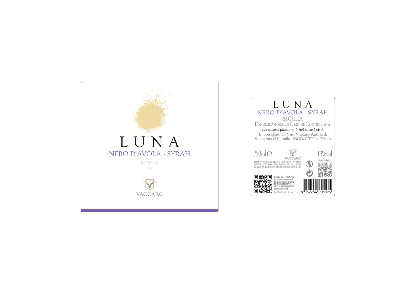 Luna Syrah - Vini Vaccaro - Vino Rosso