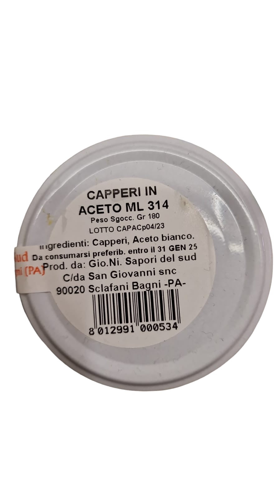 Capperi in aceto 314 ml - GIO.NI