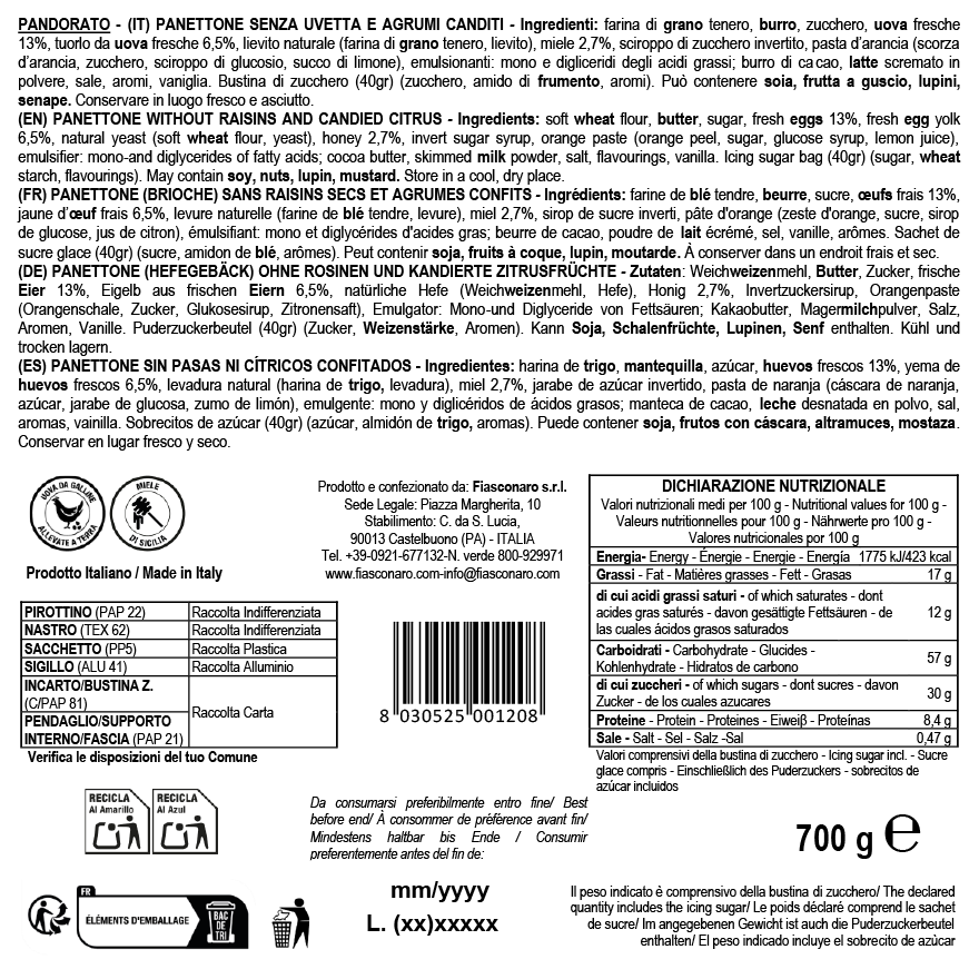 PANDORATO - Fiasconaro