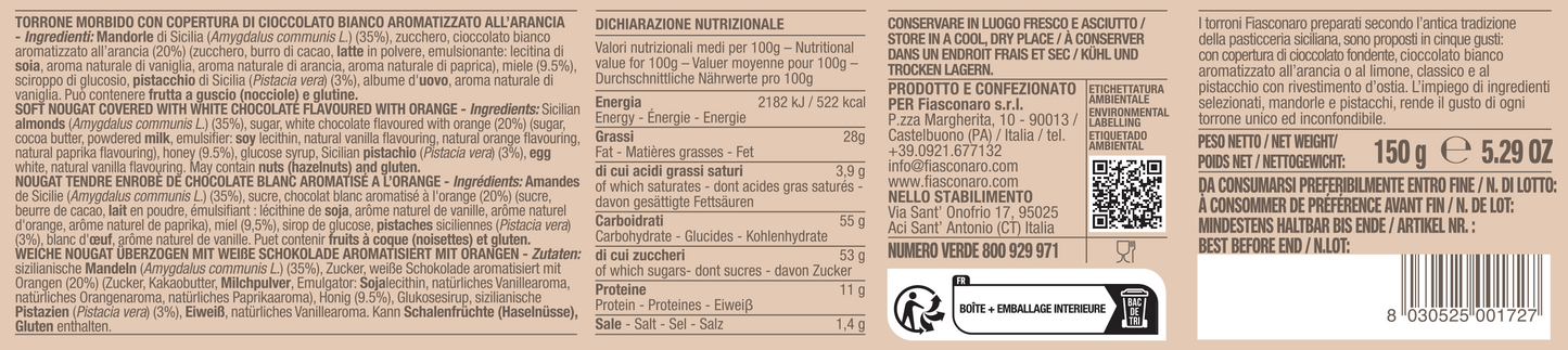 Torrone siciliano all’arancia - Fiasconaro