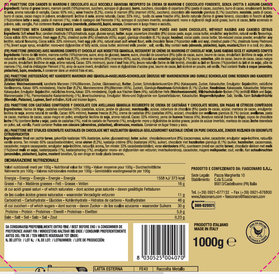 MARRONI E CIOCCOLATO GIANDUIA - Fiasconaro