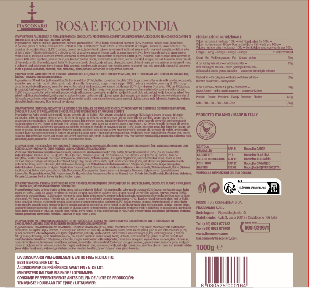 ROSA E FICO D'INDIA - Fiasconaro