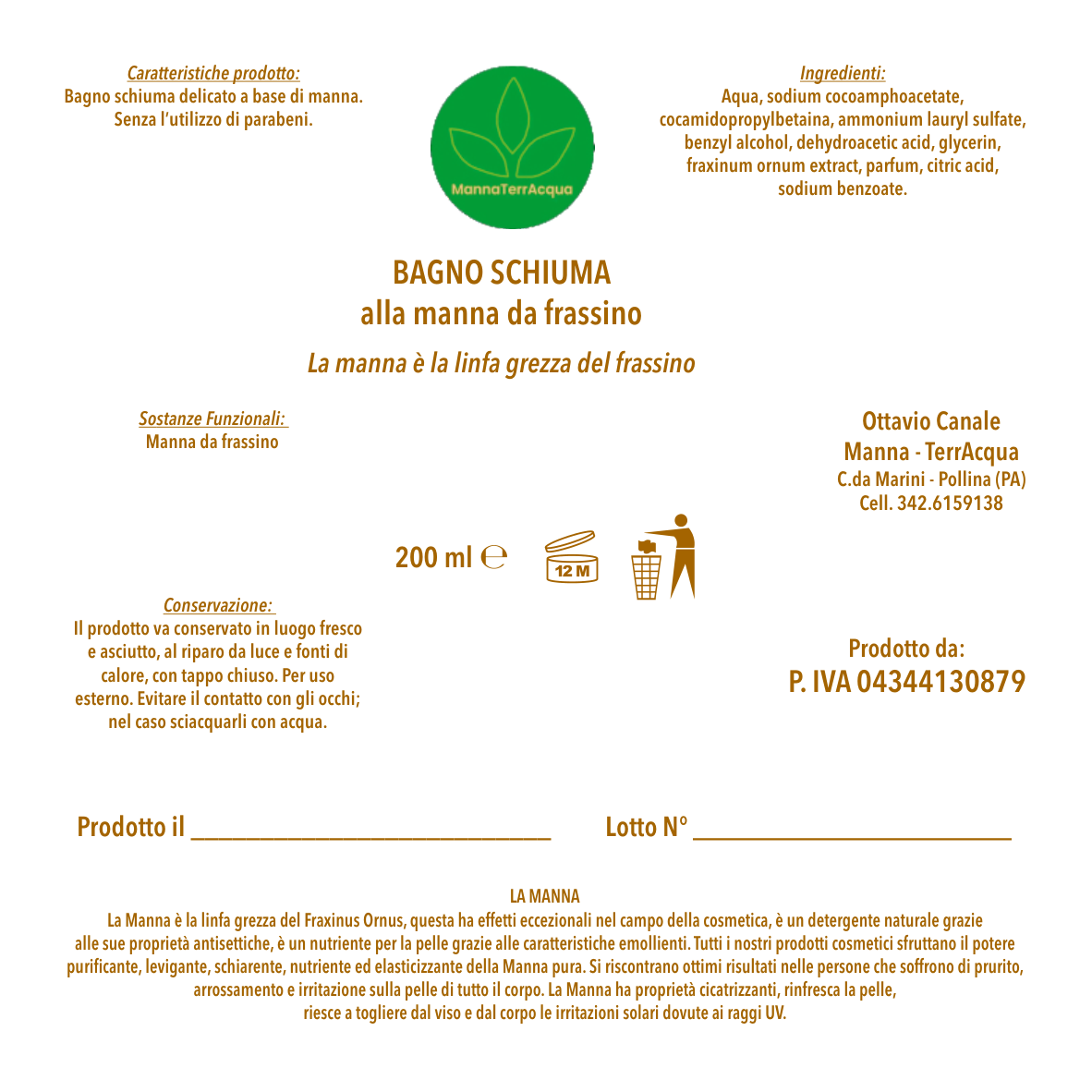 Bagnoschiuma alla manna