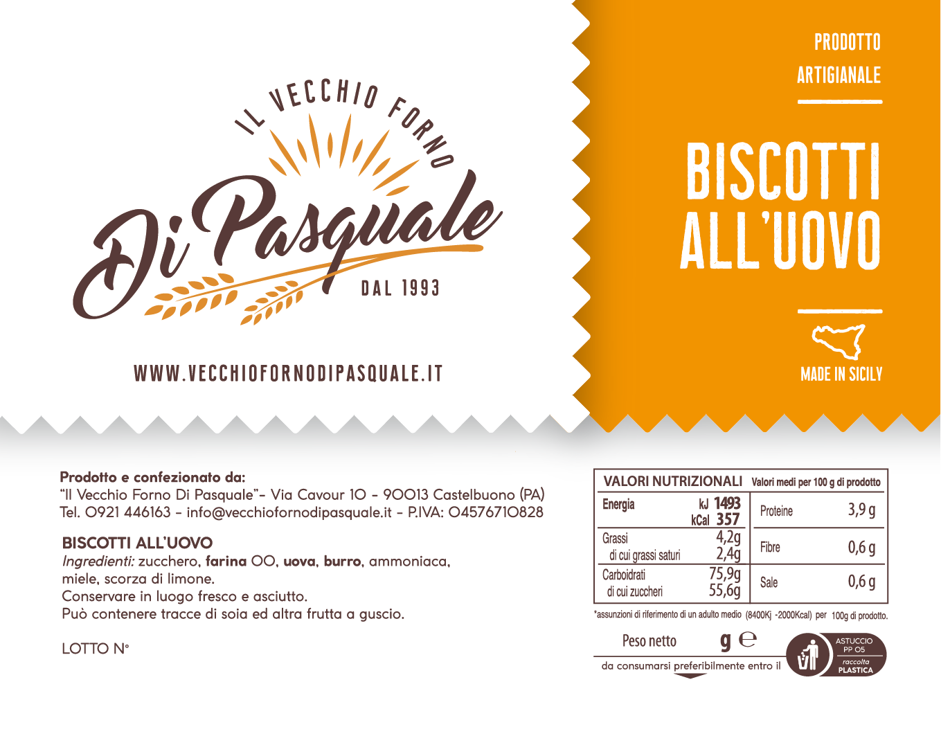 BISCOTTI ALL'UOVO - IL VECCHIO FORNO DI PASQUALE - CASTELBUONO
