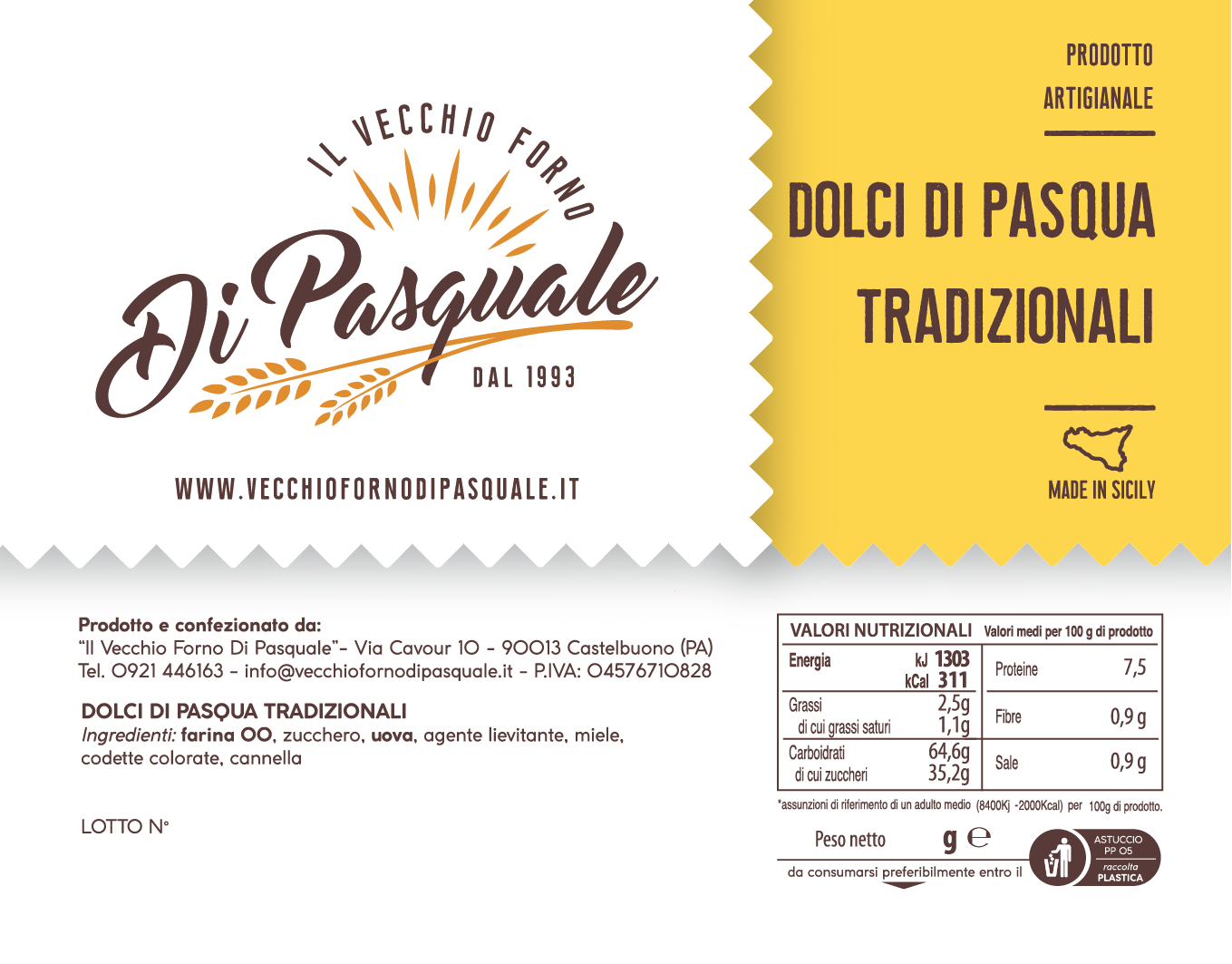 DOLCI DI PASQUA TRADIZIONALI - IL VECCHIO FORNO DI PASQUALE - CASTELBUONO