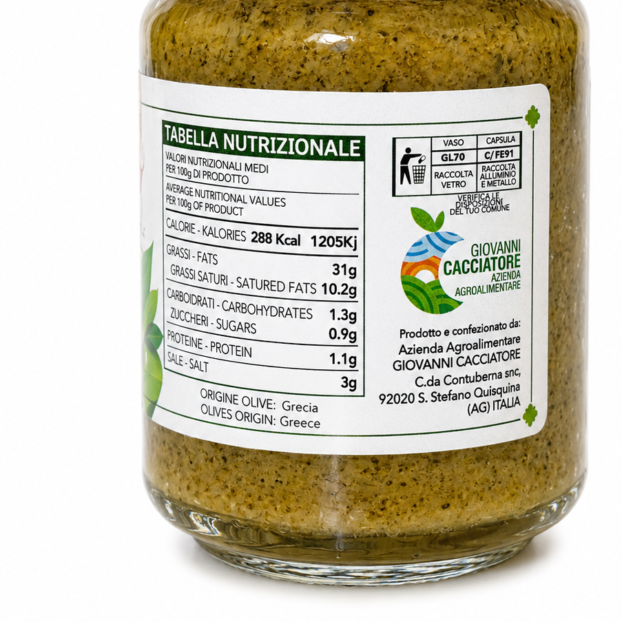 Paté di Olive Verdi 90 g - Nonna Rosa