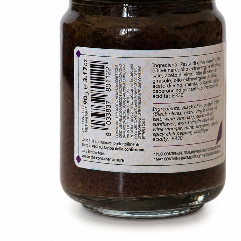 Paté di Olive Nere 90g  - Nonna Rosa
