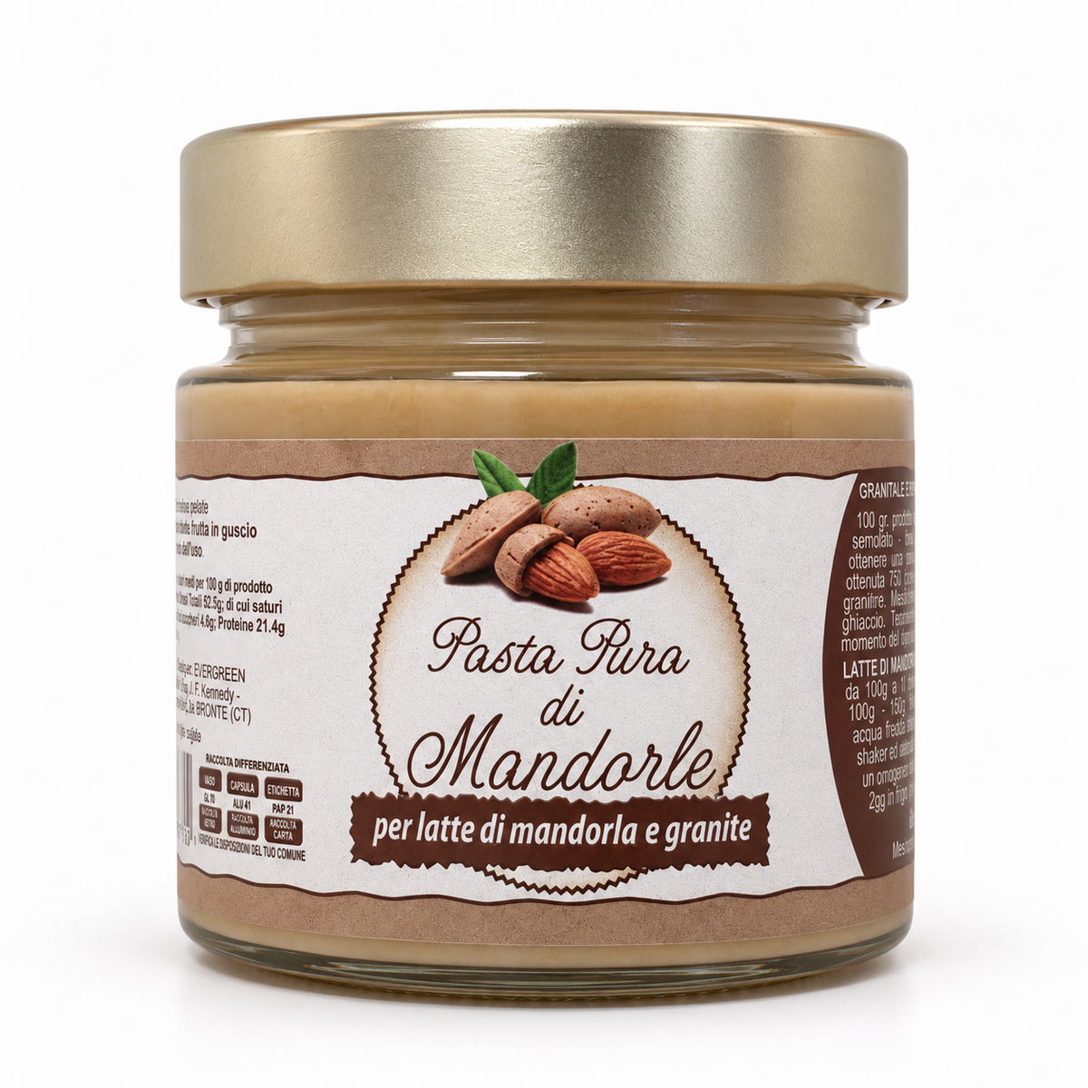 Pasta Pura 100% Mandorla Siciliana - Mandorle Tostate