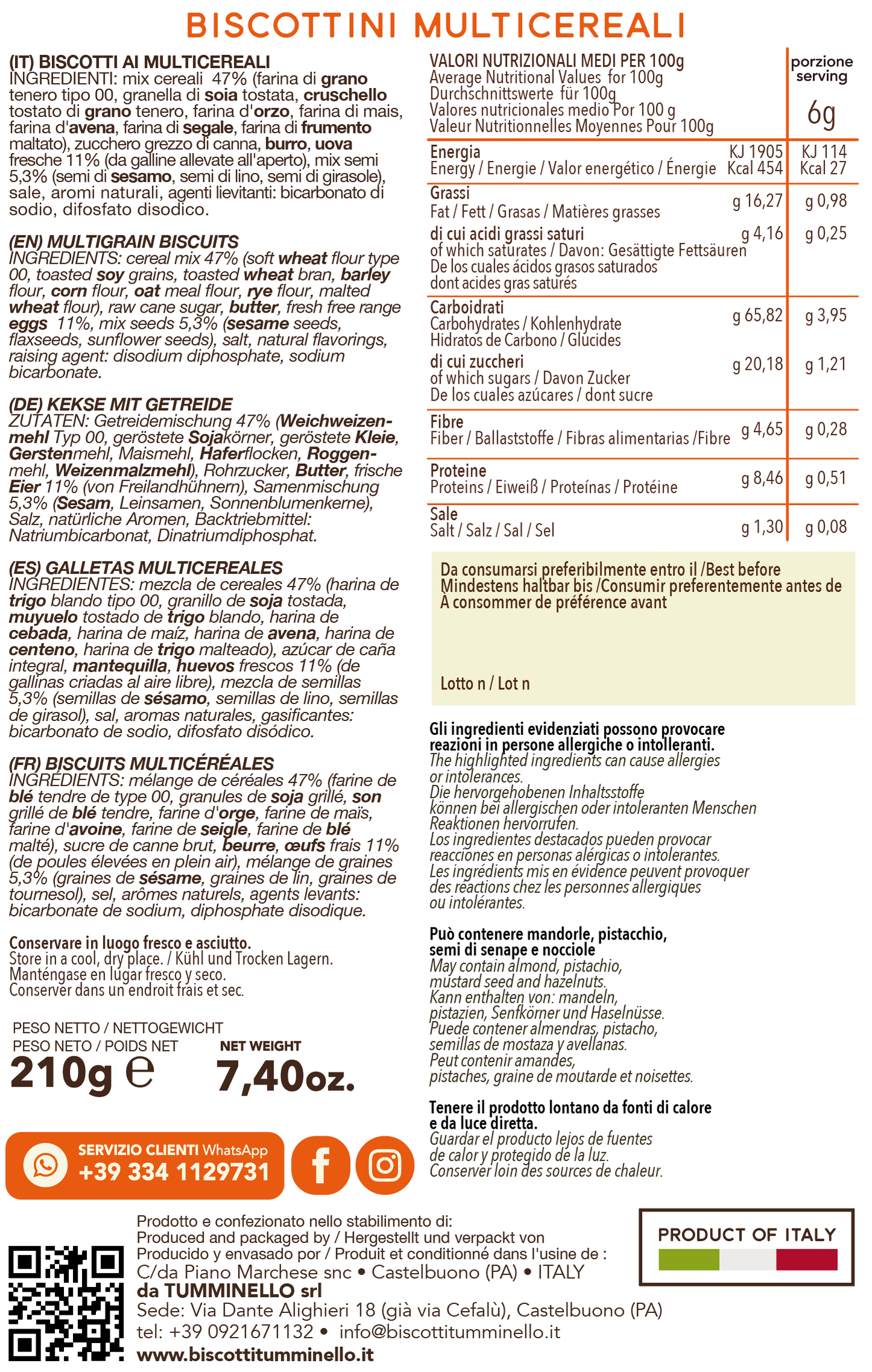 GraniSI  BISCOTTI MULTICEREALI - Tumminello