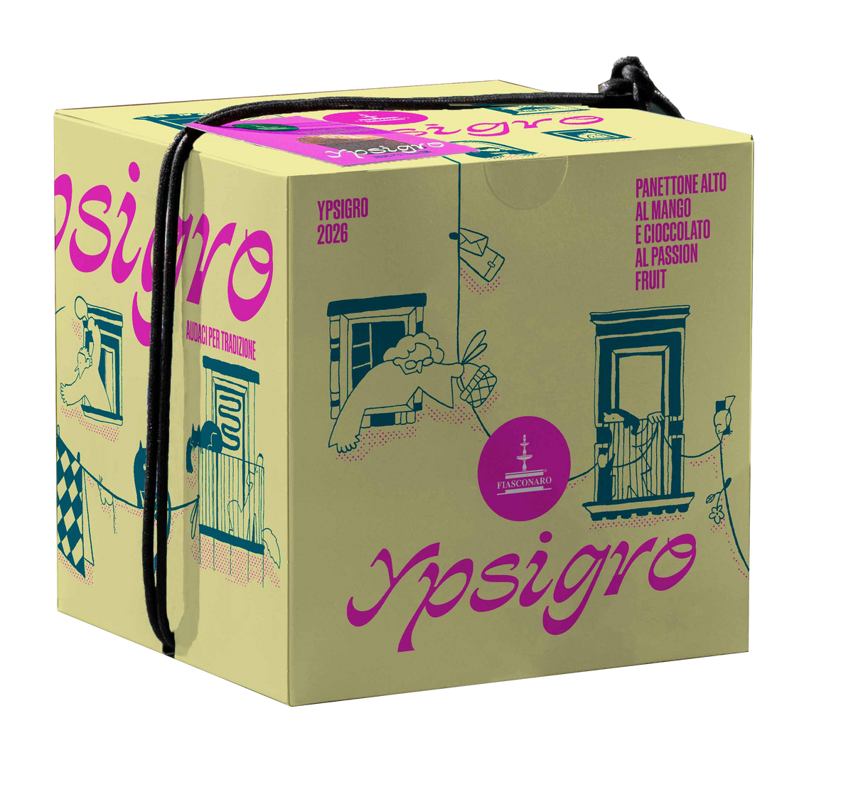 YPSIGRO 2026. PANETTONE ALTO AL MANGO E AL CIOCCOLATO PASSION FRUIT da 750 G