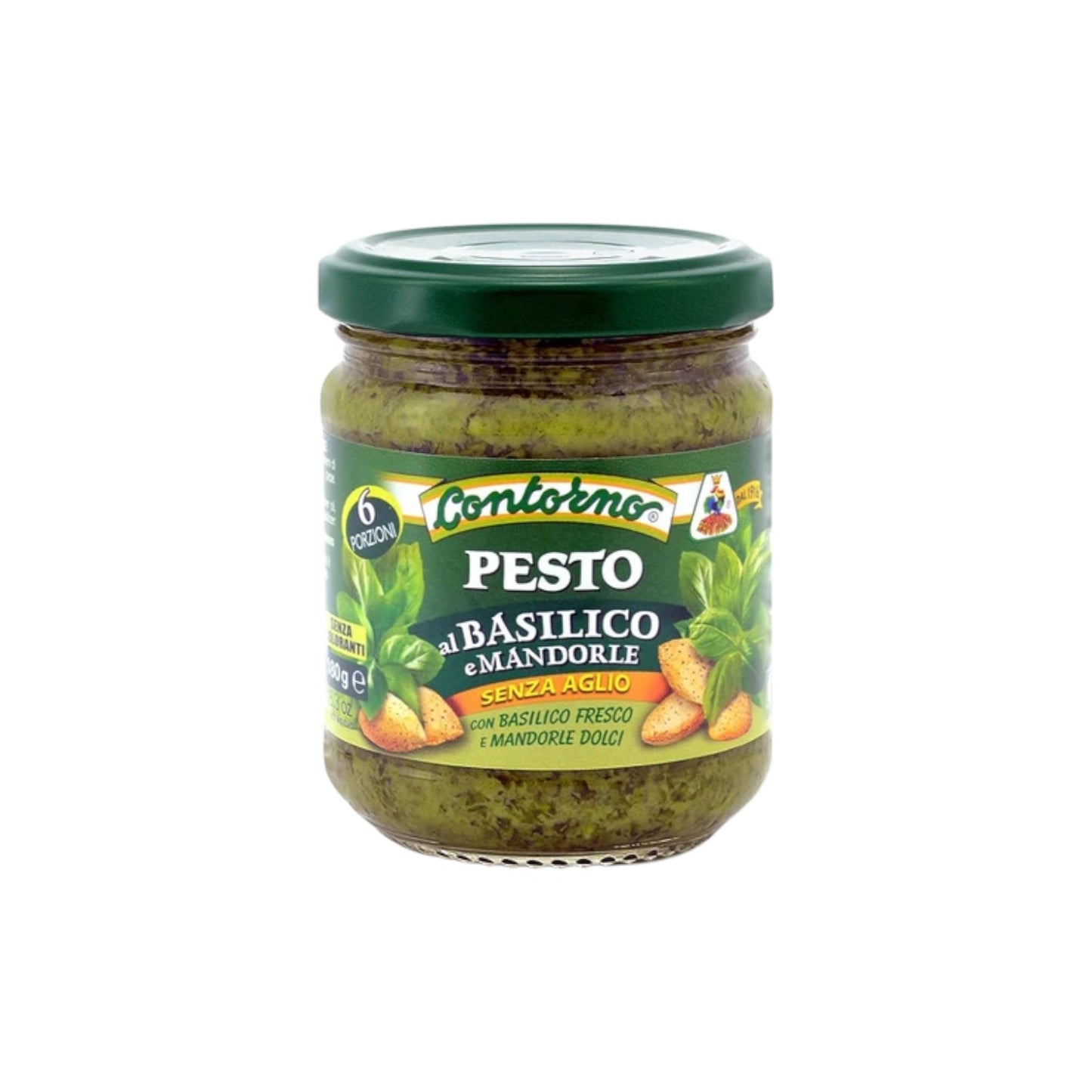 Pesto al basilico e mandorle senza aglio 180 g - Contorno