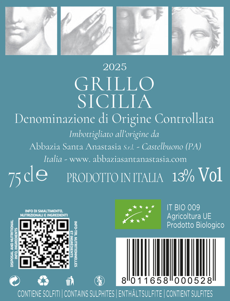 LA VISTA - Grillo 2025  - Bianco DOC Sicilia - Abbazia Santa Anastasia