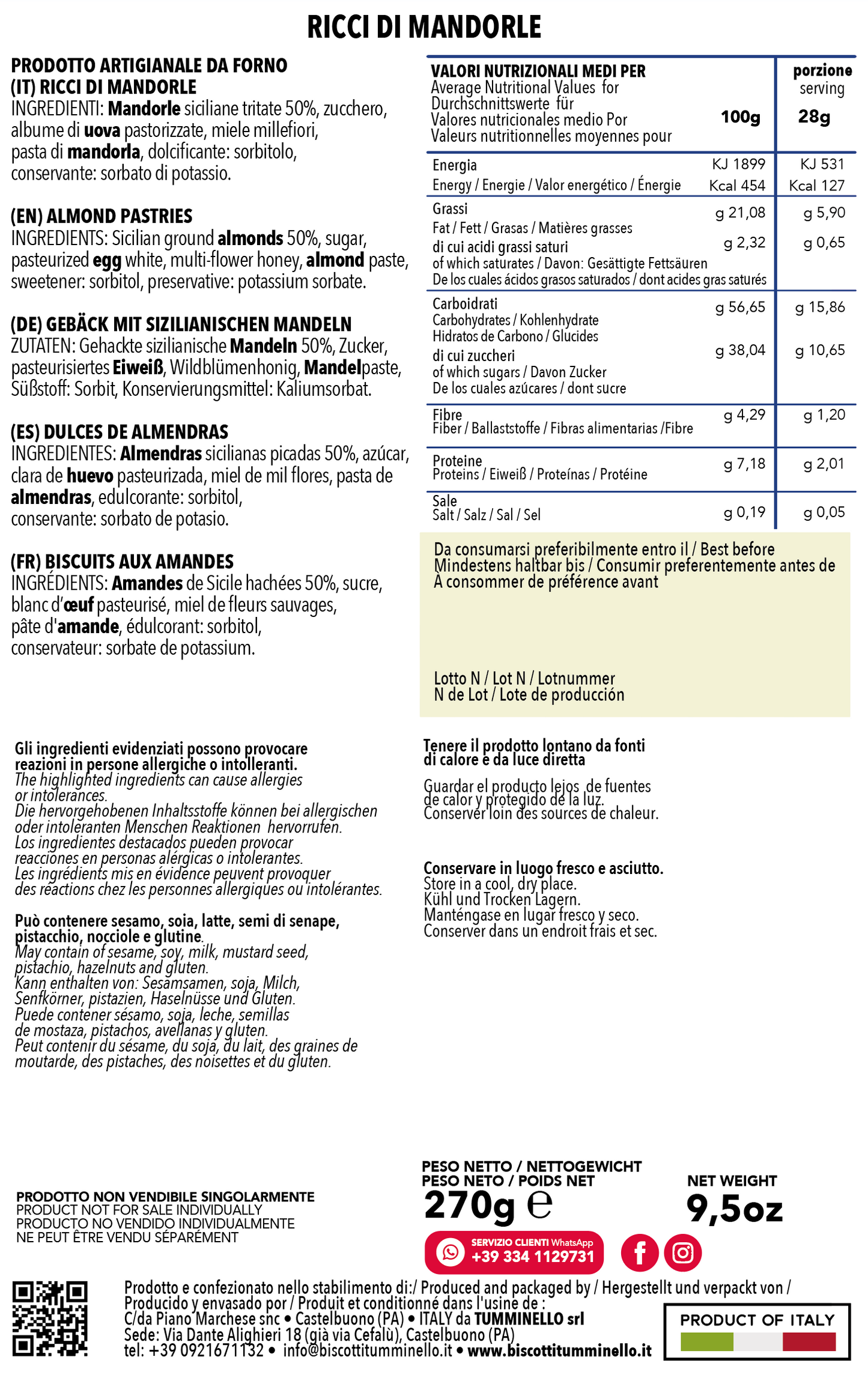 Ricci di Mandorla - Tumminello