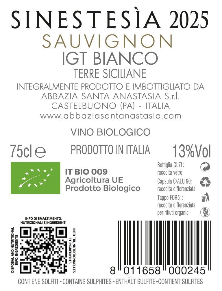 Sinestesia 2025 - Sauvignon blanc
