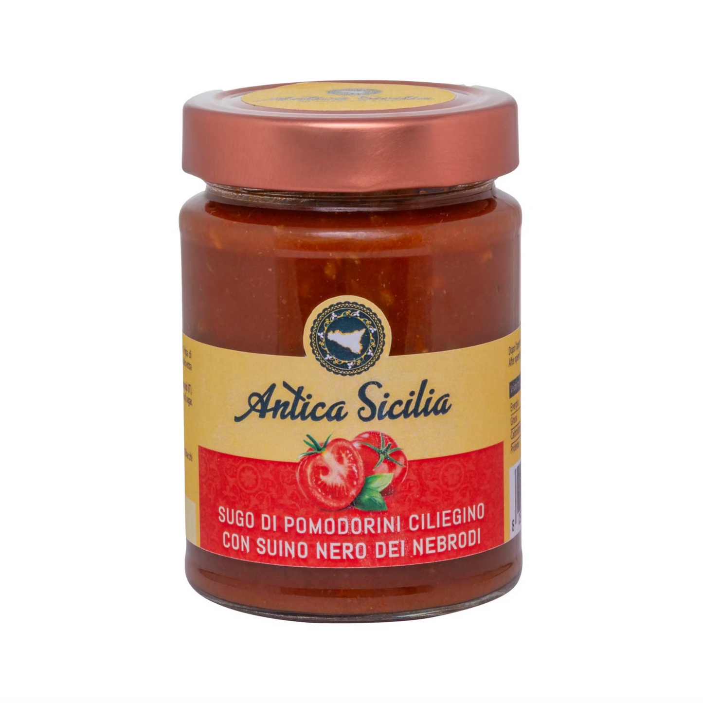 Sugo di pomodorini ciliegino con suino nero dei Nebrodi